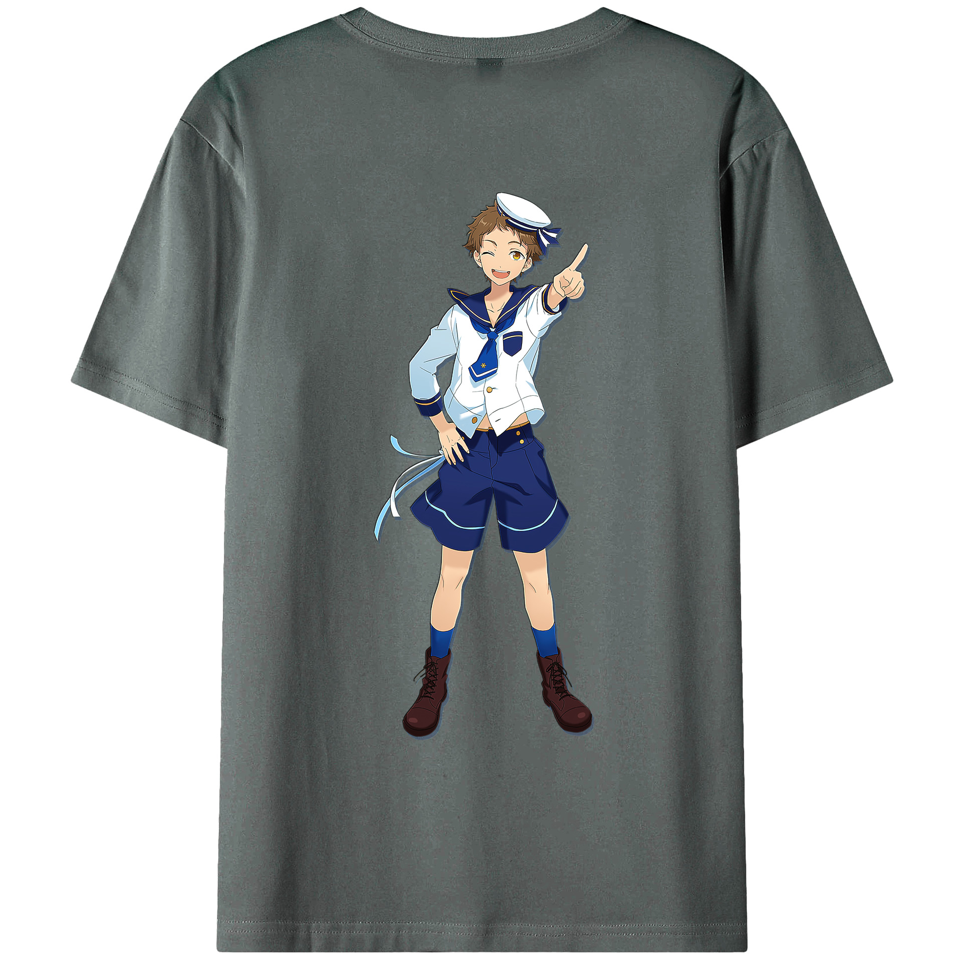 （画像用） あんさんぶるスターズ! Ensemble Stars 綿100％ メンズ半袖Tシャツ（バックプリント） 通気性